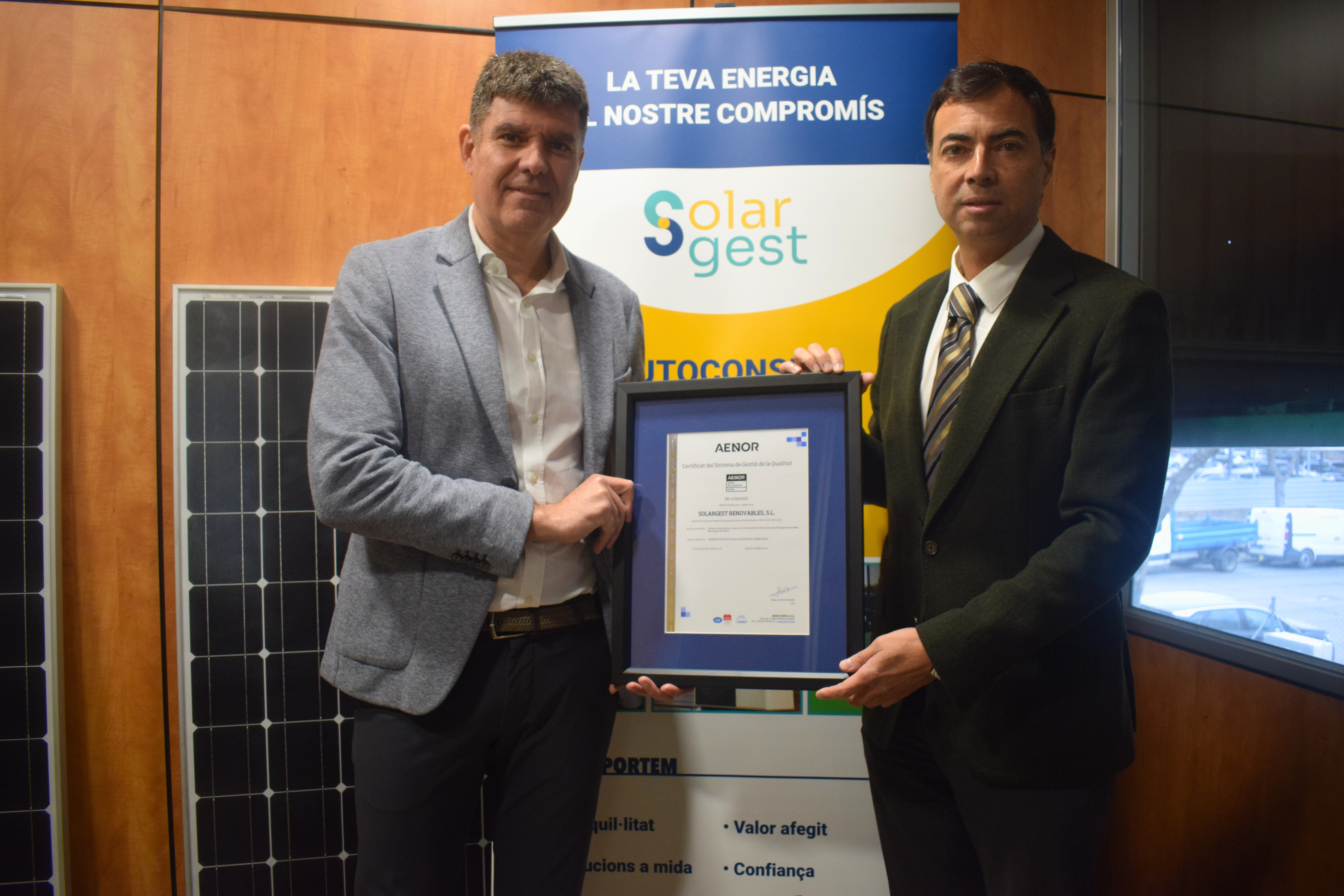 Solargest AENOR ISO 9001